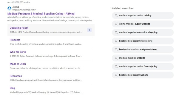 Bing Sitelinks Shadow Hover