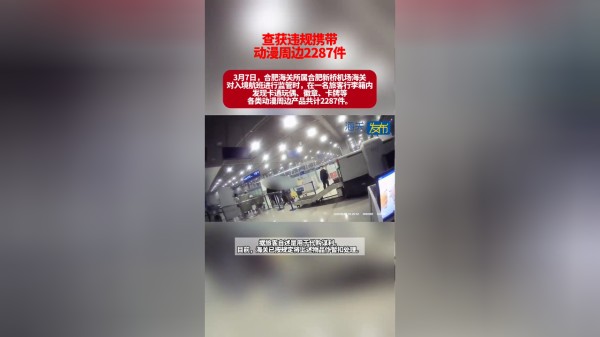查获违规携带动漫周边2287件