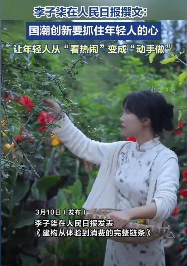 李子柒在人民日报撰文！从台前到幕后，她用文艺点亮乡村经济