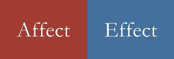 Affect vs Effect