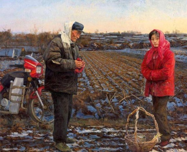 油画界年轻巨匠：画农家少女，穿白衣服的不如红衣服的，卖560万