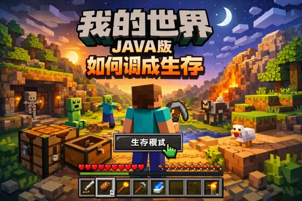 我的世界java版如何调成生存