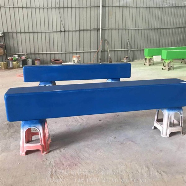 【成品长方形玻璃钢长椅 户外广场景观长凳 树脂彩色木条座椅 长廊过道美陈休闲椅定制】批发