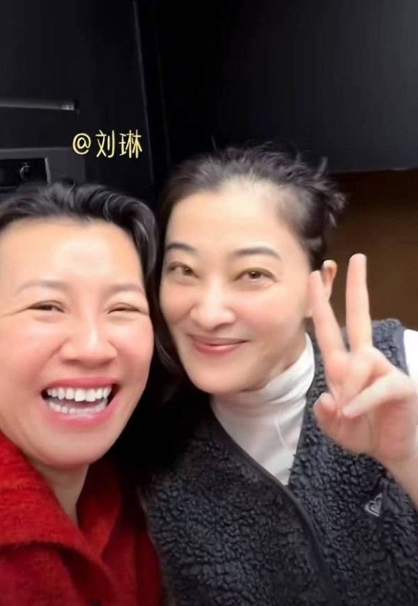 梅婷刘琳同框，尽显亲昵。