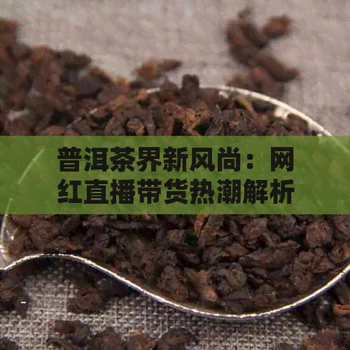 普洱茶界新风尚：网红直播带货热潮解析