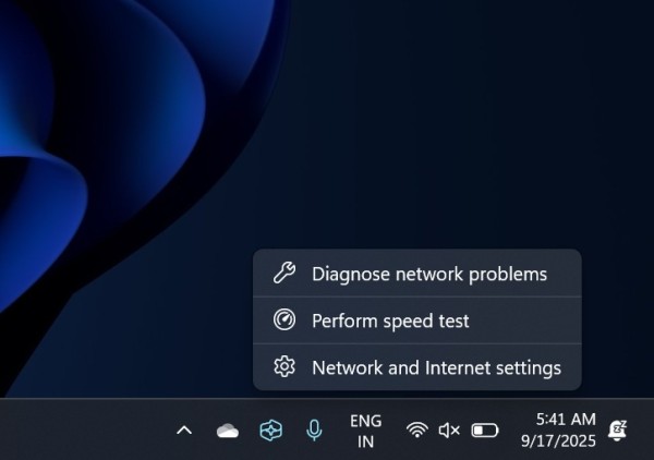 Windows 11 internet speed test toggle