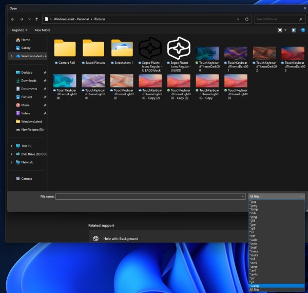 Windows 11 webp support for desktop background