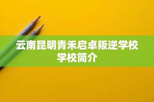 云南昆明青禾启卓叛逆学校学校简介