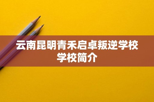 云南昆明青禾启卓叛逆学校学校简介
