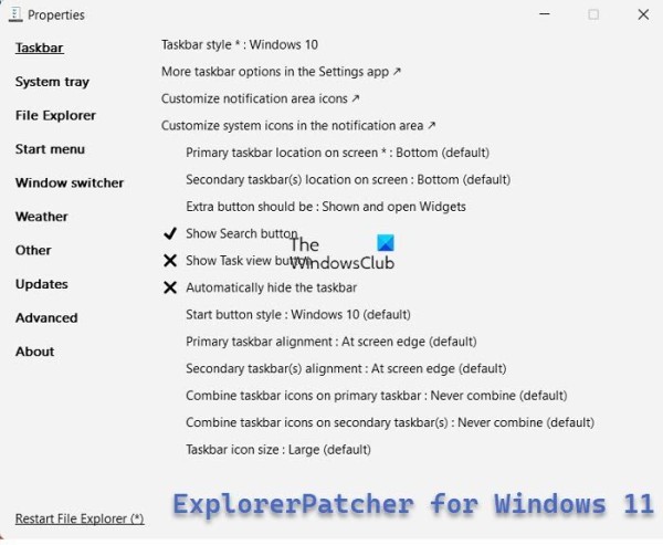 ExplorerPatcher Windows 11