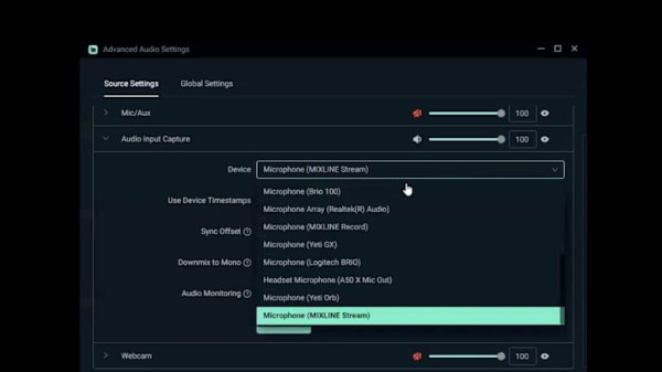 Streamlabs X MIXLINE = 最大性能