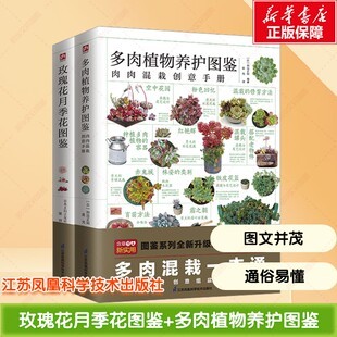 【新华文轩】【全2册】玫瑰花月季花图鉴+多肉植物养护图 日本园艺大师经验传授 养花书籍植物养护指南 基础知识植物科普百科全书