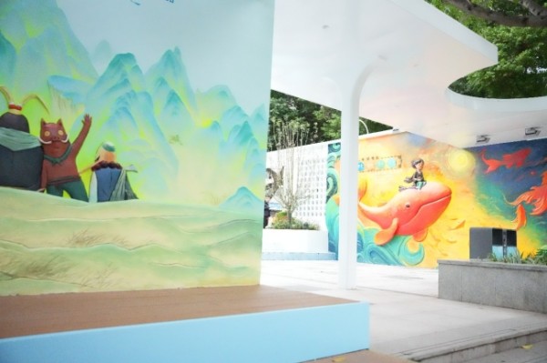 自贡市春华美育花园一角。自贡高新区住房和城市更新局供图