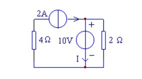 图示电路中，电流I＝（）