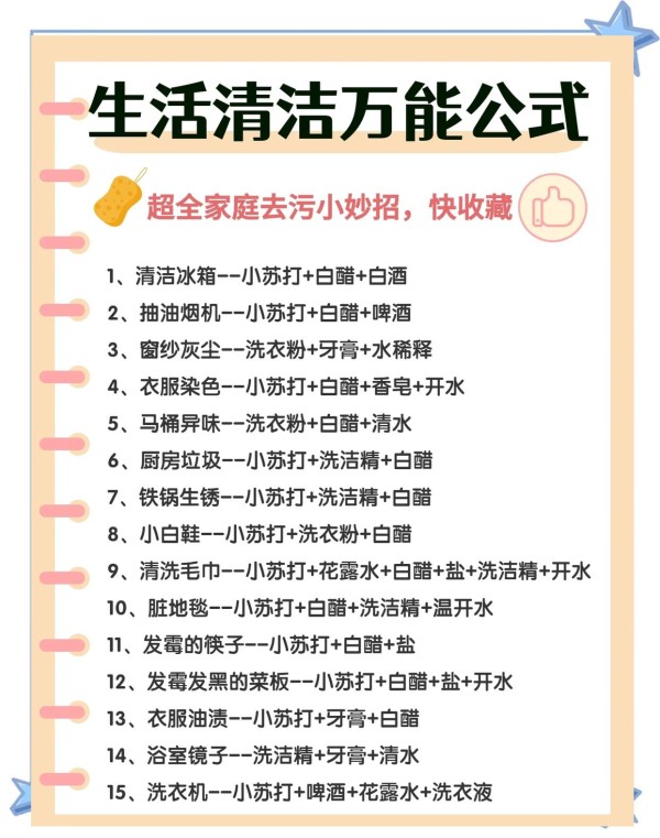 15个清洁小妙招，轻松搞定家居污渍