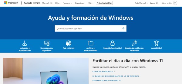 ayuda en windows