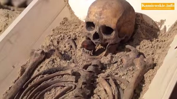 波兰一处教堂旁的公墓发现“吸血鬼”骨骸