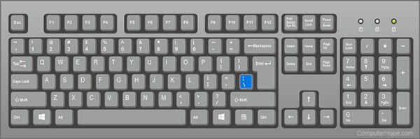 Backslash key