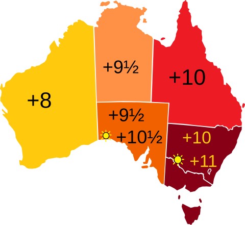 Australia Current Time, Australia Time Zone, Australia Time Zone Map