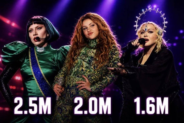 Lady Gaga 依然领先，顶尖