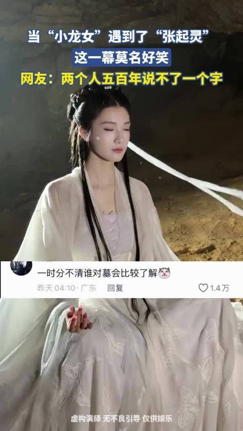 当“小龙女”遇到了“张起灵”，网友：两个人五百年说不了一个字