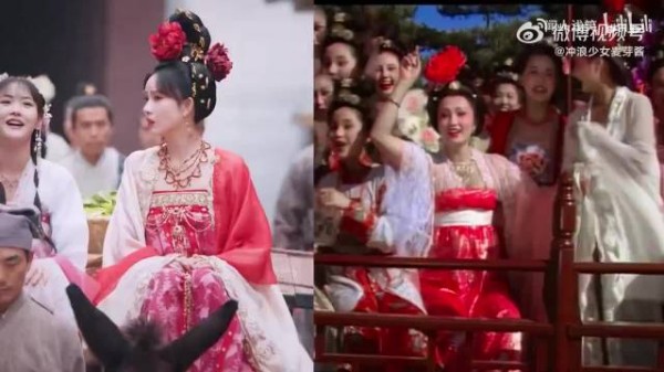 网友质疑簪花带冠造型效仿杨贵妃
