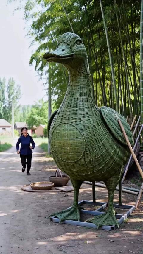 大姐用机关对方小鬼子,太聪明了机关鸭子