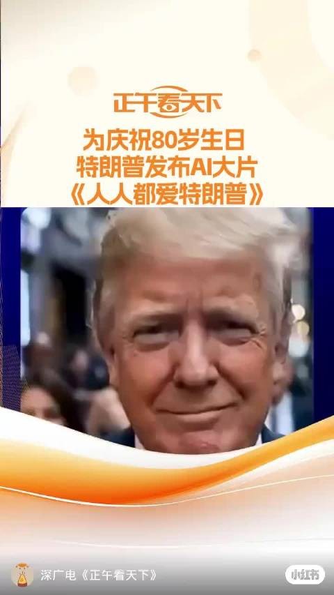 转发大统领专为自己80岁生日制作的视频， 祝大统领80岁生日快乐