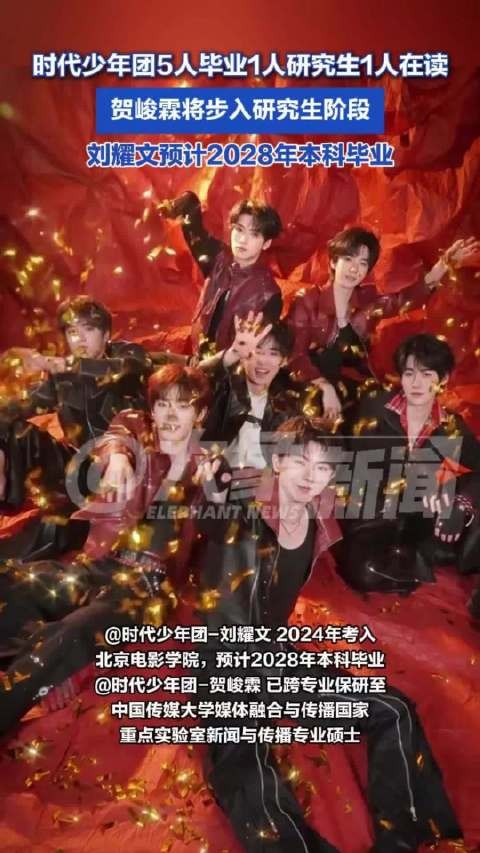 时代少年团5人毕业1人研究生1人在读
