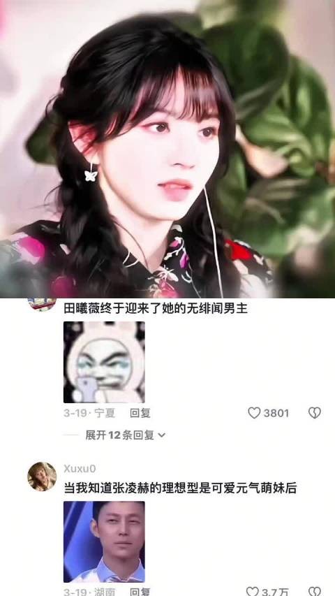 张凌赫称理想型为甜妹，田曦薇被指符合标准