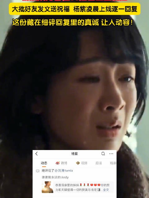 杨紫凌晨逐一回复祝福