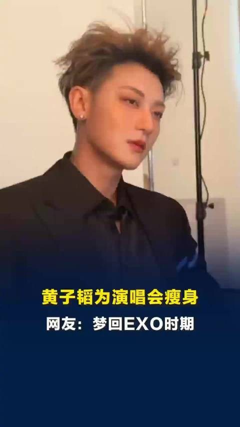 黄子韬为演唱会减肥下颌线清晰