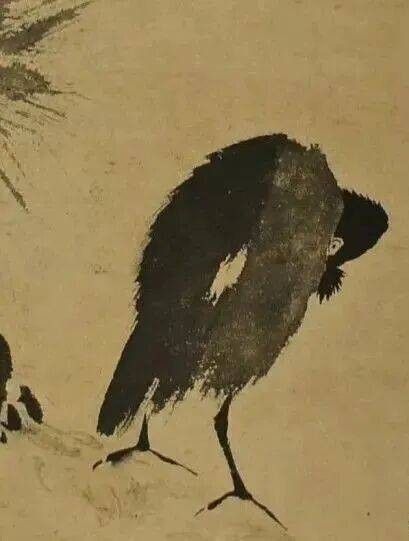 在画僧牧溪的作品里，水与墨的交融糅合堪称一绝！