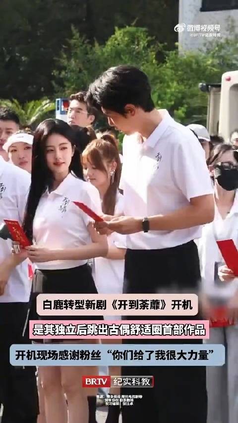 白鹿新剧开机感谢粉丝给了很大力量