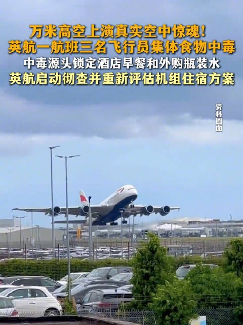 笑鼠！英航一航班从印度飞往伦敦途中，三名飞行员发生集体食物中毒！