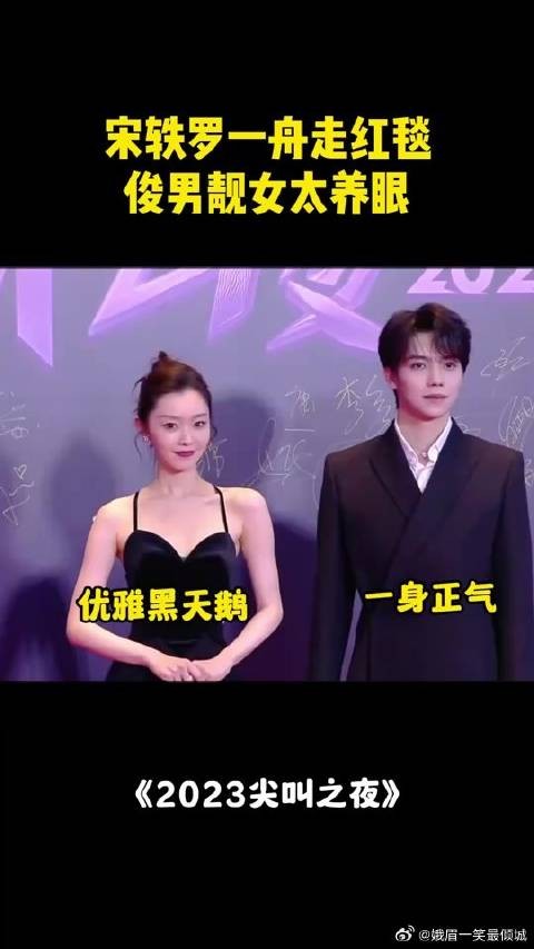 宋轶优雅走红毯,一身红裙尽显身材,把白敬亭迷倒丨2023尖叫之夜
