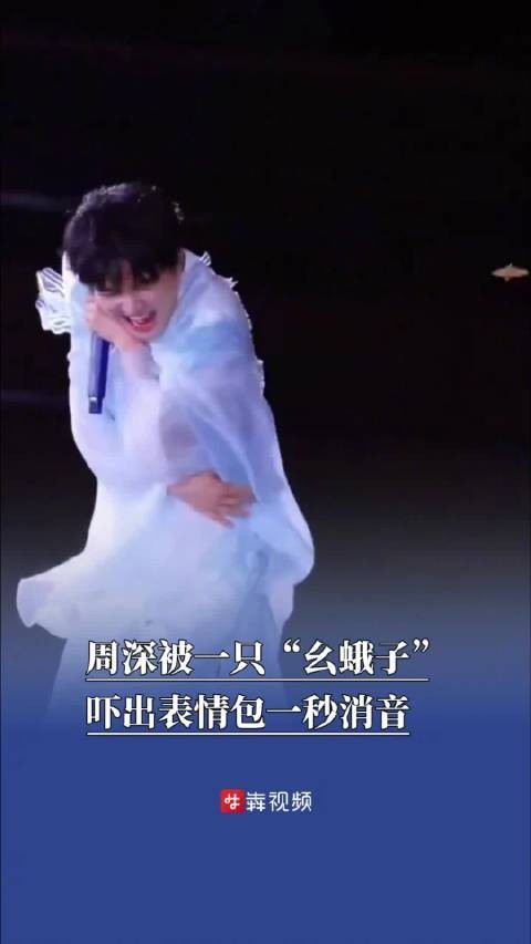 周深被一只幺蛾子吓出表情包周深被幺蛾子吓到一秒消音