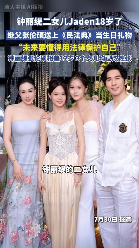 张伦硕送继女民法典当生日礼物