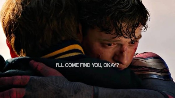 Peter：“我会找到你的，好吗？” Ned：“我知道你会的”