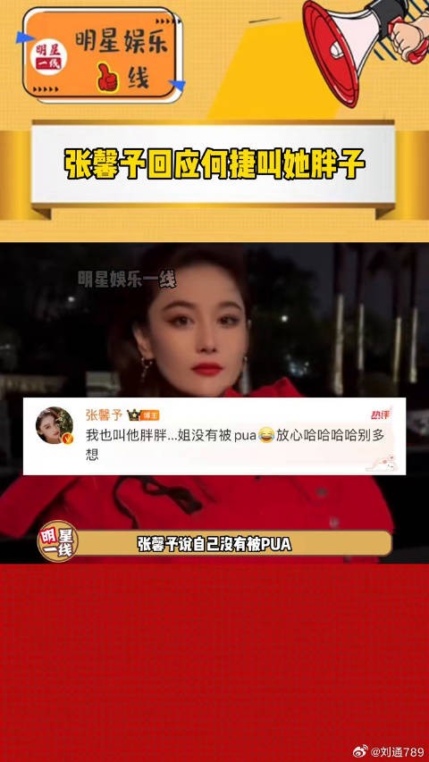 张馨予回应何捷叫其胖子，称系爱称