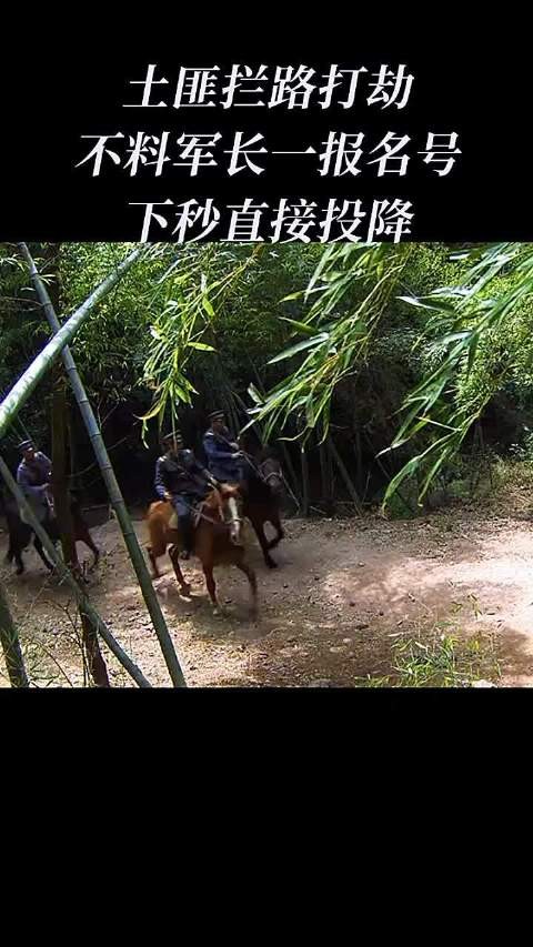 土匪拦路抢劫，不料军长一报名号，下秒直接投降