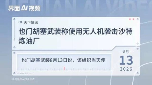 胡塞武装称使用无人机袭击沙特炼油厂