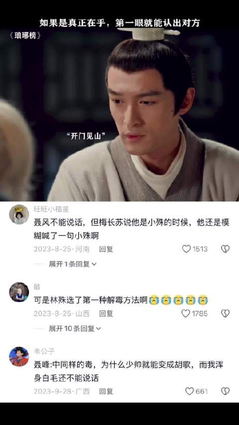 即使经过时间和火寒毒的摧残，林殊和冬姐还是一眼认出了聂峰 琅琊榜
