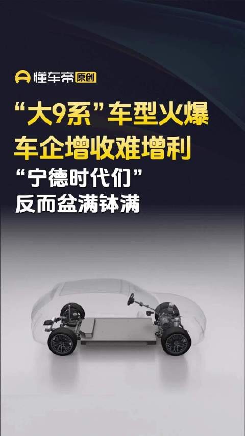 “大9系”车型火爆,车企增收难增利,供应商反而盆满钵满|懂车帝视线