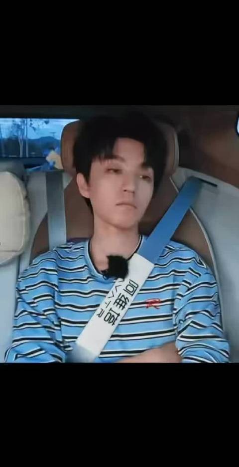 王俊凯高强度工作后车上补觉，醒来迷糊神情呆萌