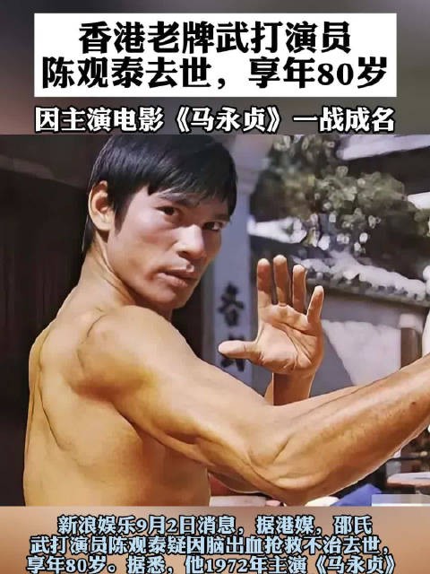 享年80岁，因主演电影《马永贞》一战成名