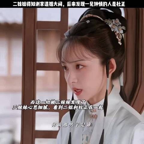 三妹妹识破杜家阴谋,二妹妹误认杜正,三妹决意阻止姐姐被骗