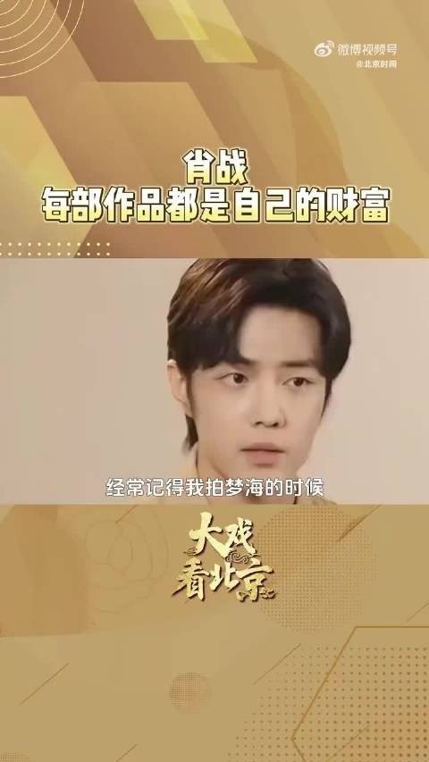 肖战说每部作品都是自己的财富