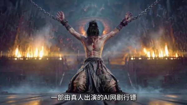 一部由真人出演的AI网剧行镖太震撼了！少年以命为镖，踏上一场逆天救亲之旅