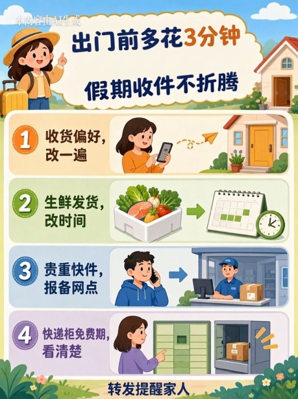 假期快递没人收?这样设置最省心